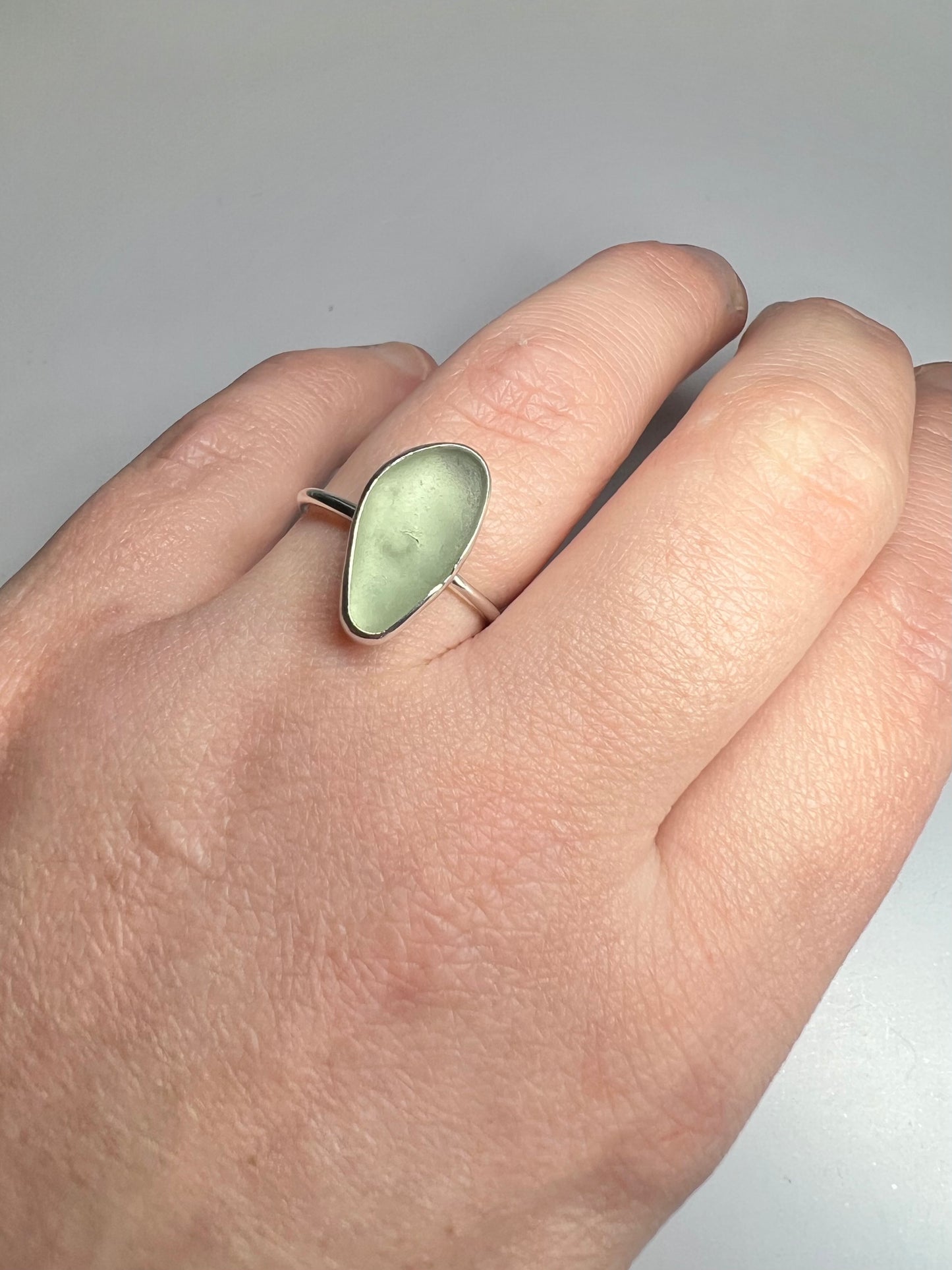 Seafoam green Cornish seaglass UK size O