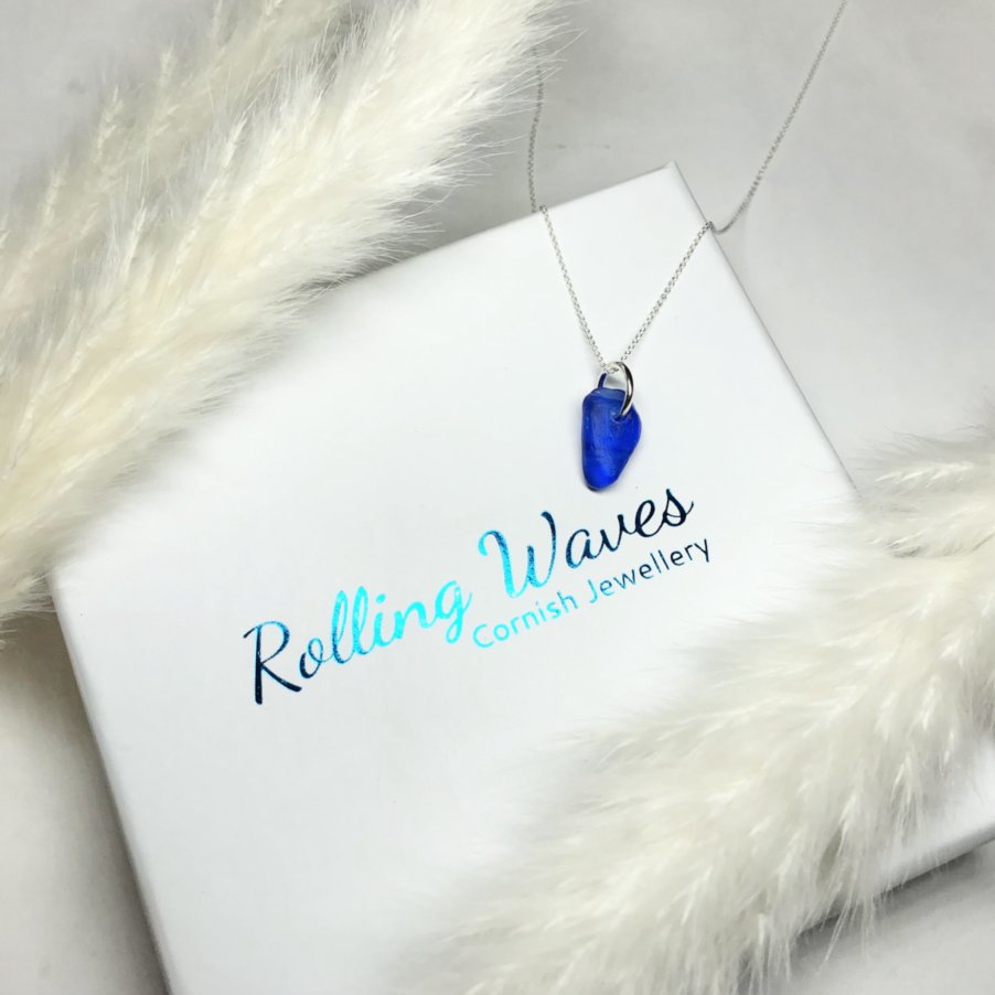 Cornish sea glass necklace