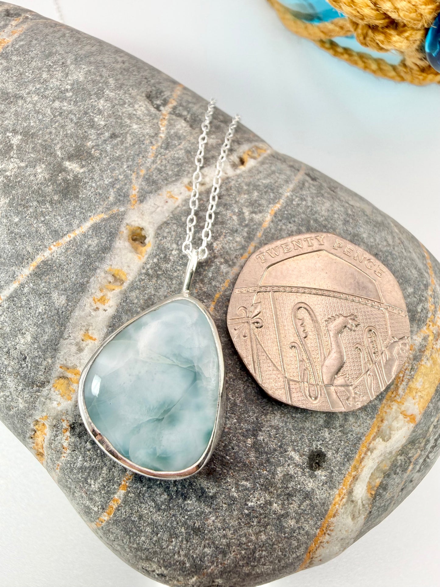 Larimar pendant necklace