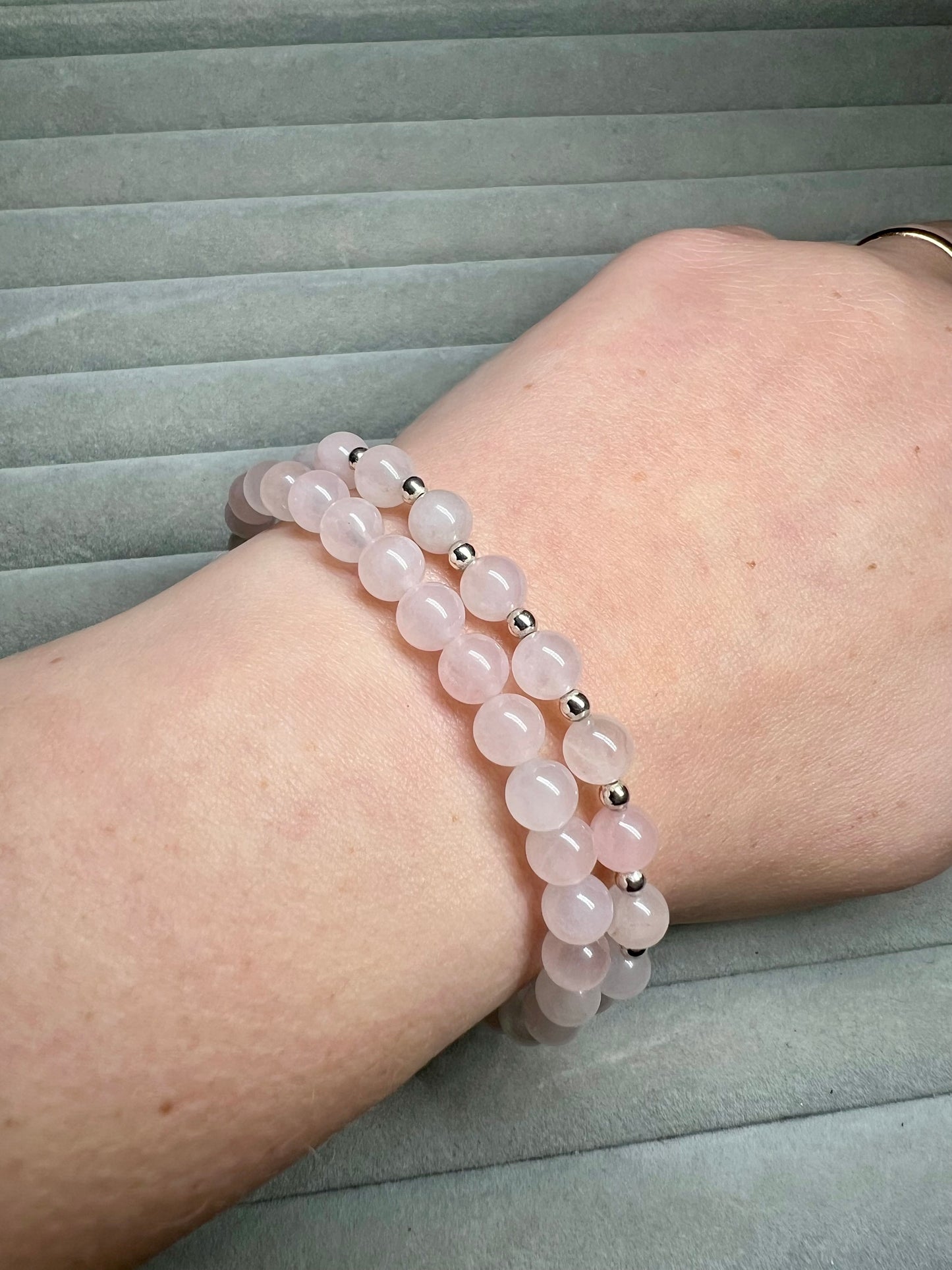 Rose Quartz bracelet set