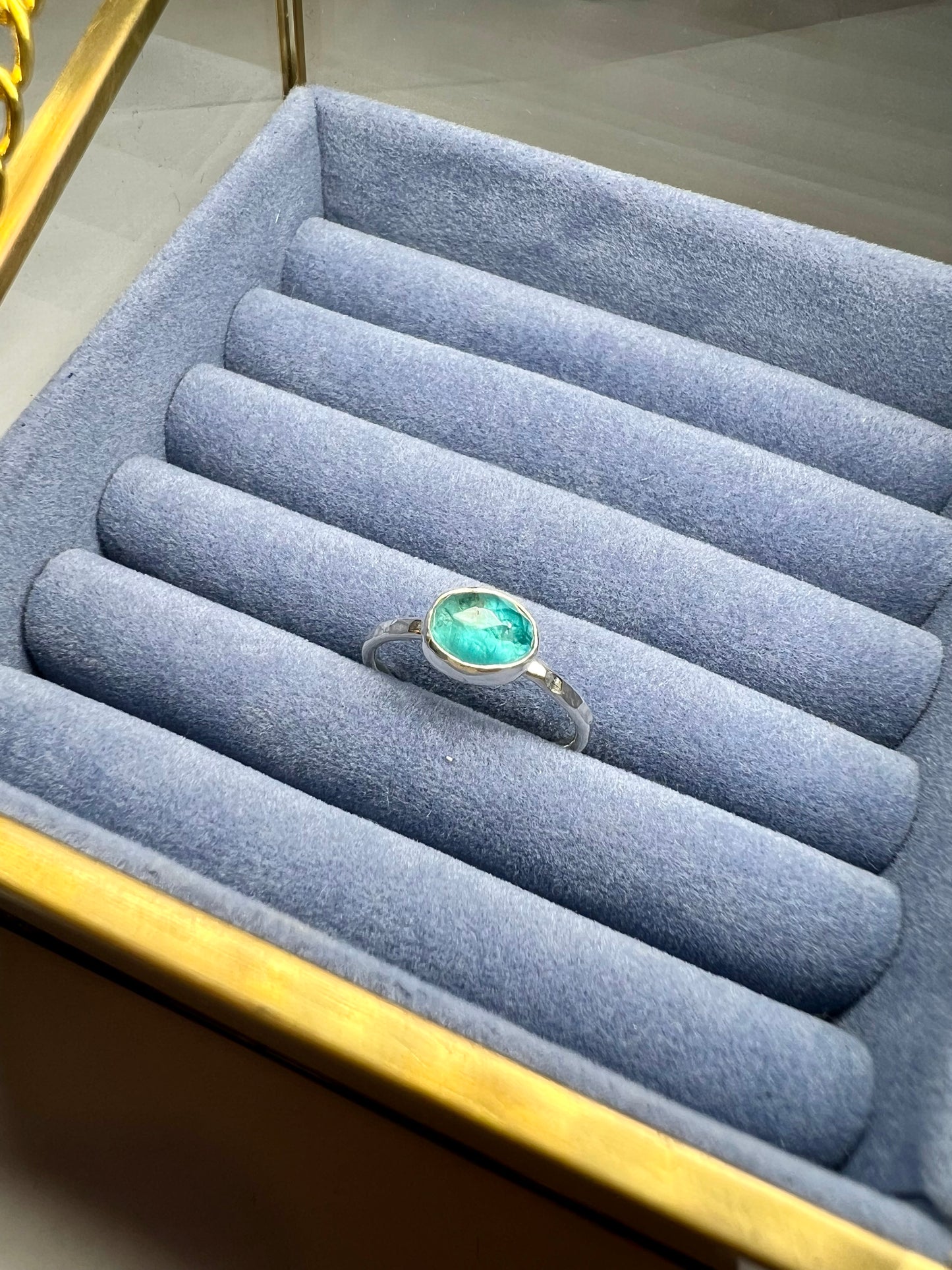 Apatite ring - size UK L