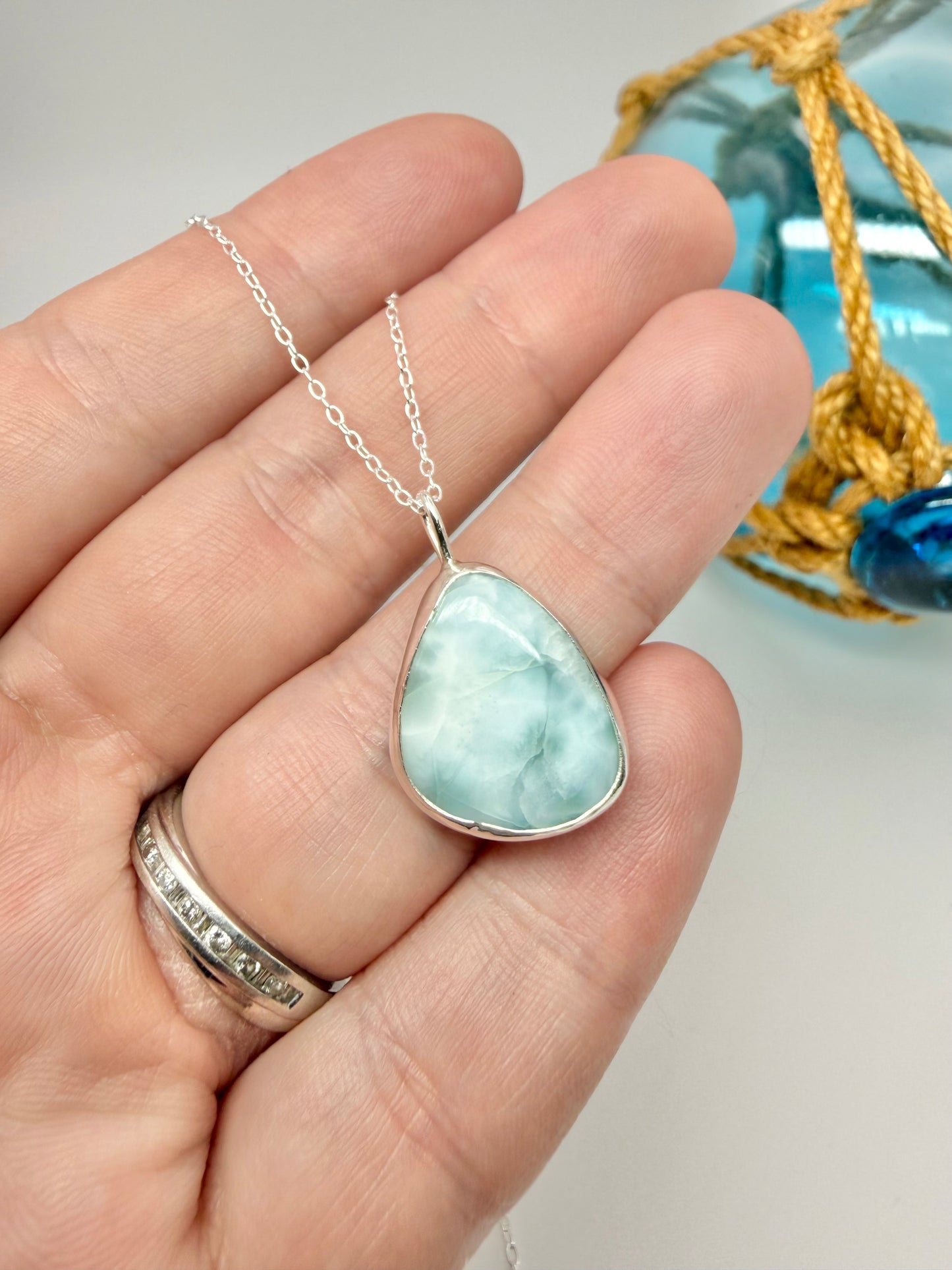 Larimar pendant necklace
