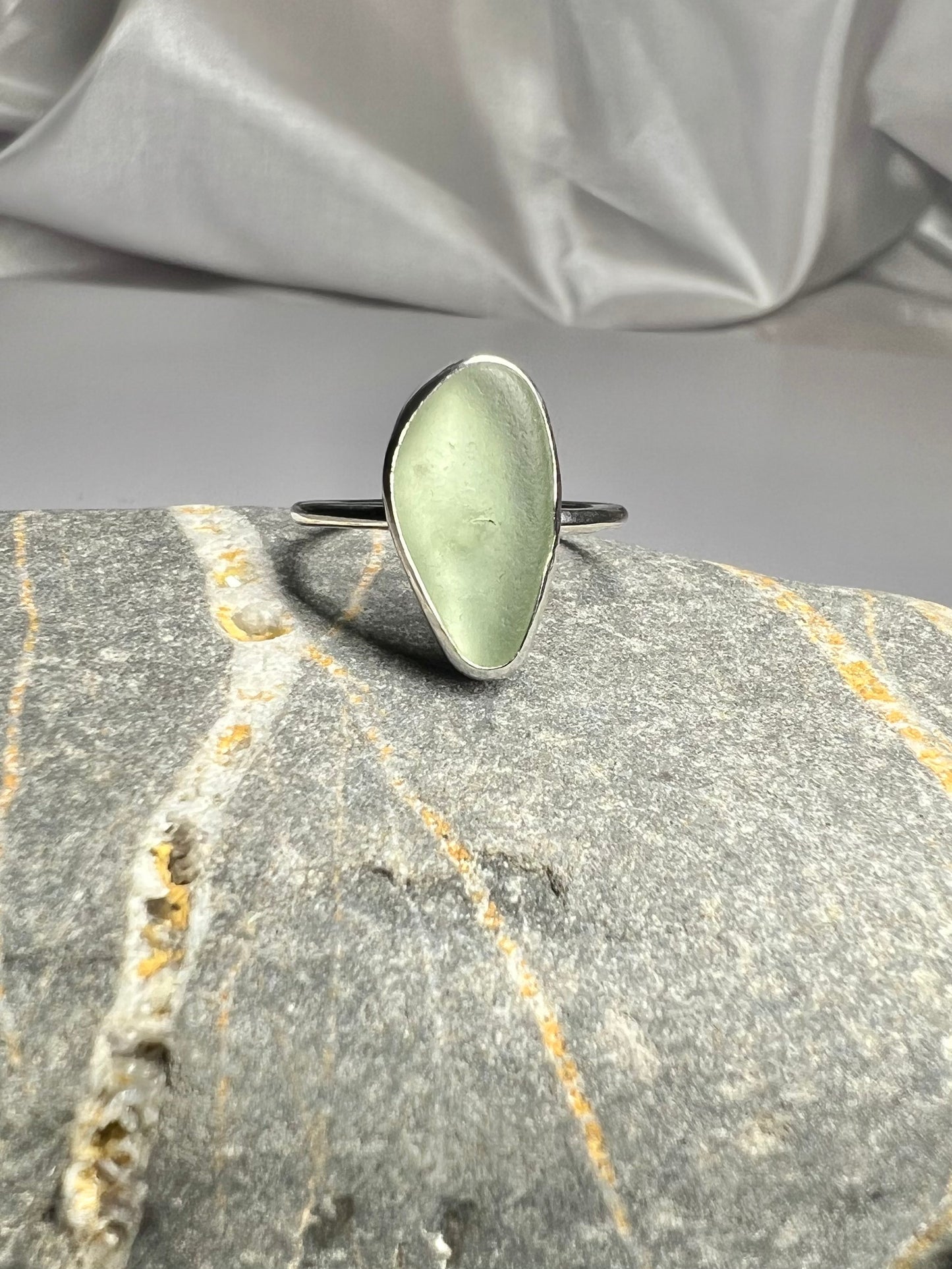 Seafoam green Cornish seaglass UK size O
