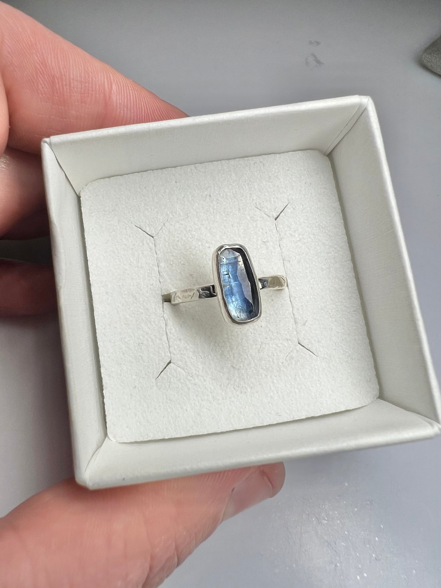 Kyanite ring UK size J1/2