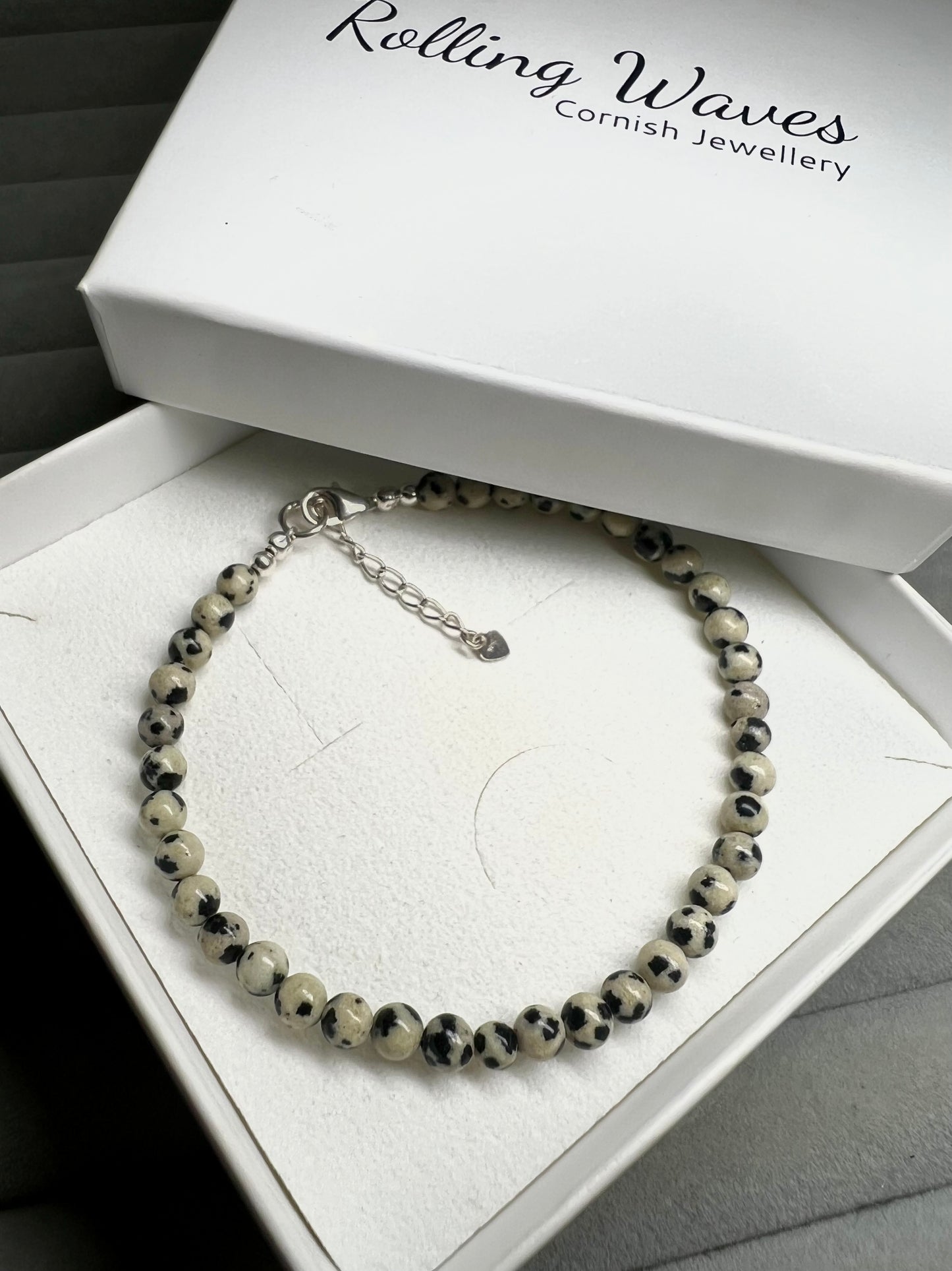 Dalmatian jasper bracelet