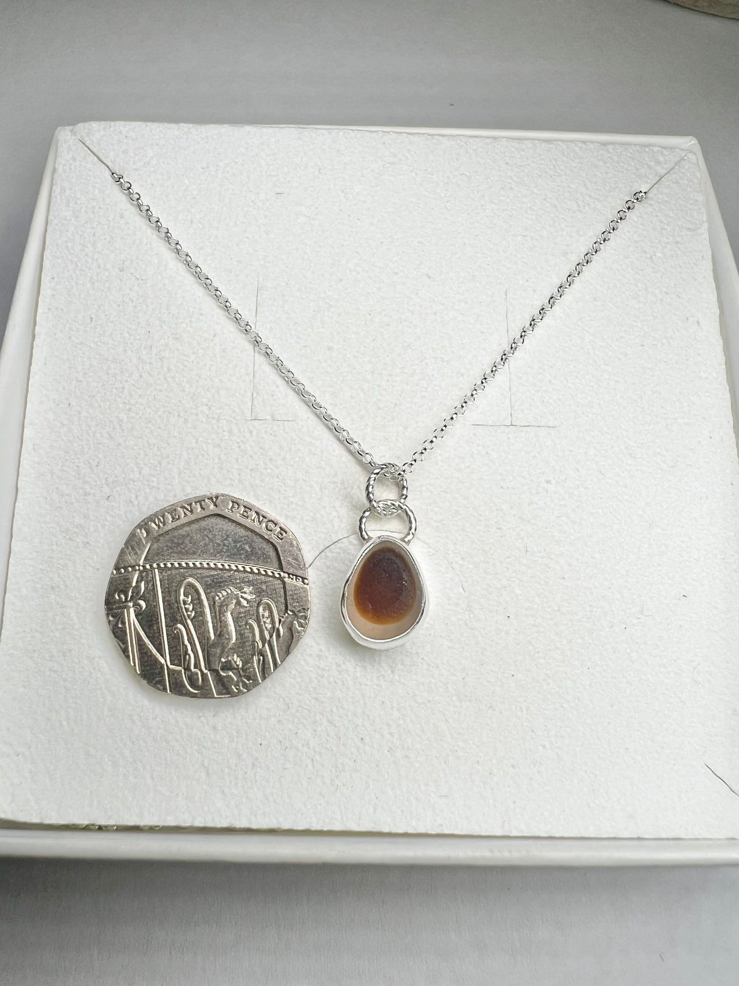 Seaham multi seaglass necklace
