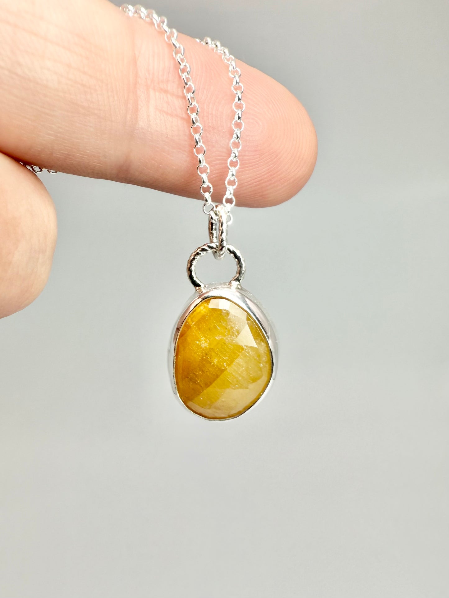 Yellow sapphire necklace
