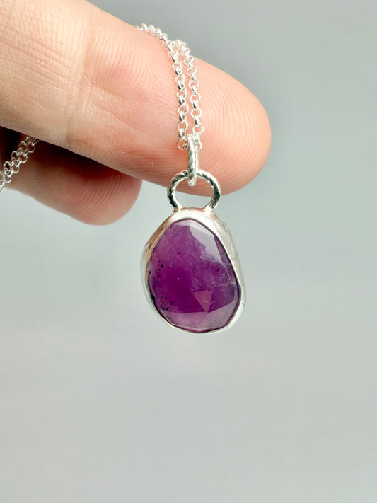 Pink sapphire necklace