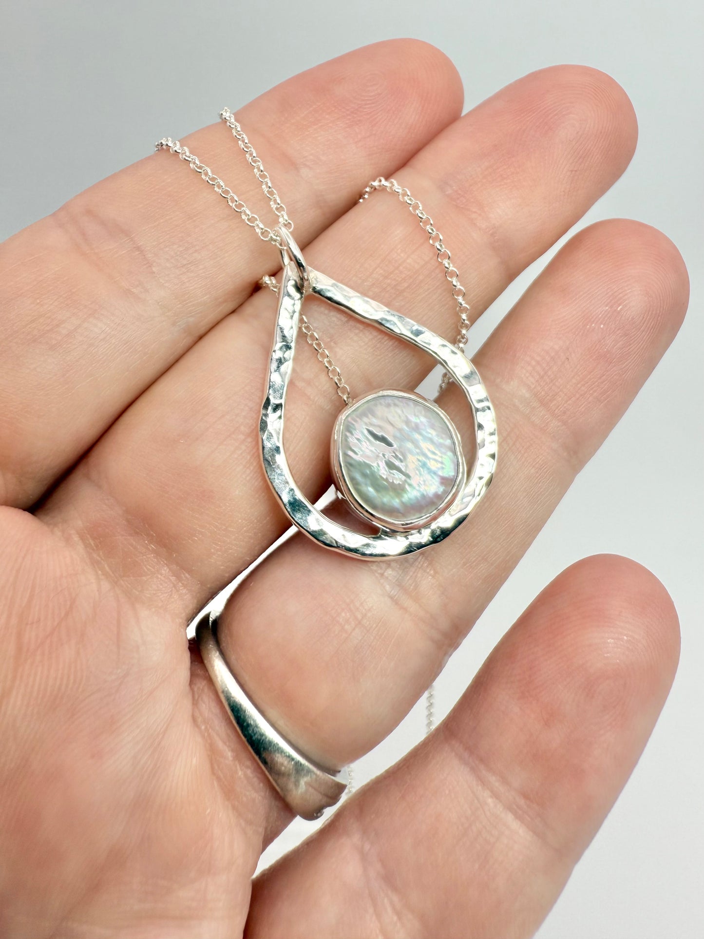 Pearl tear drop necklace