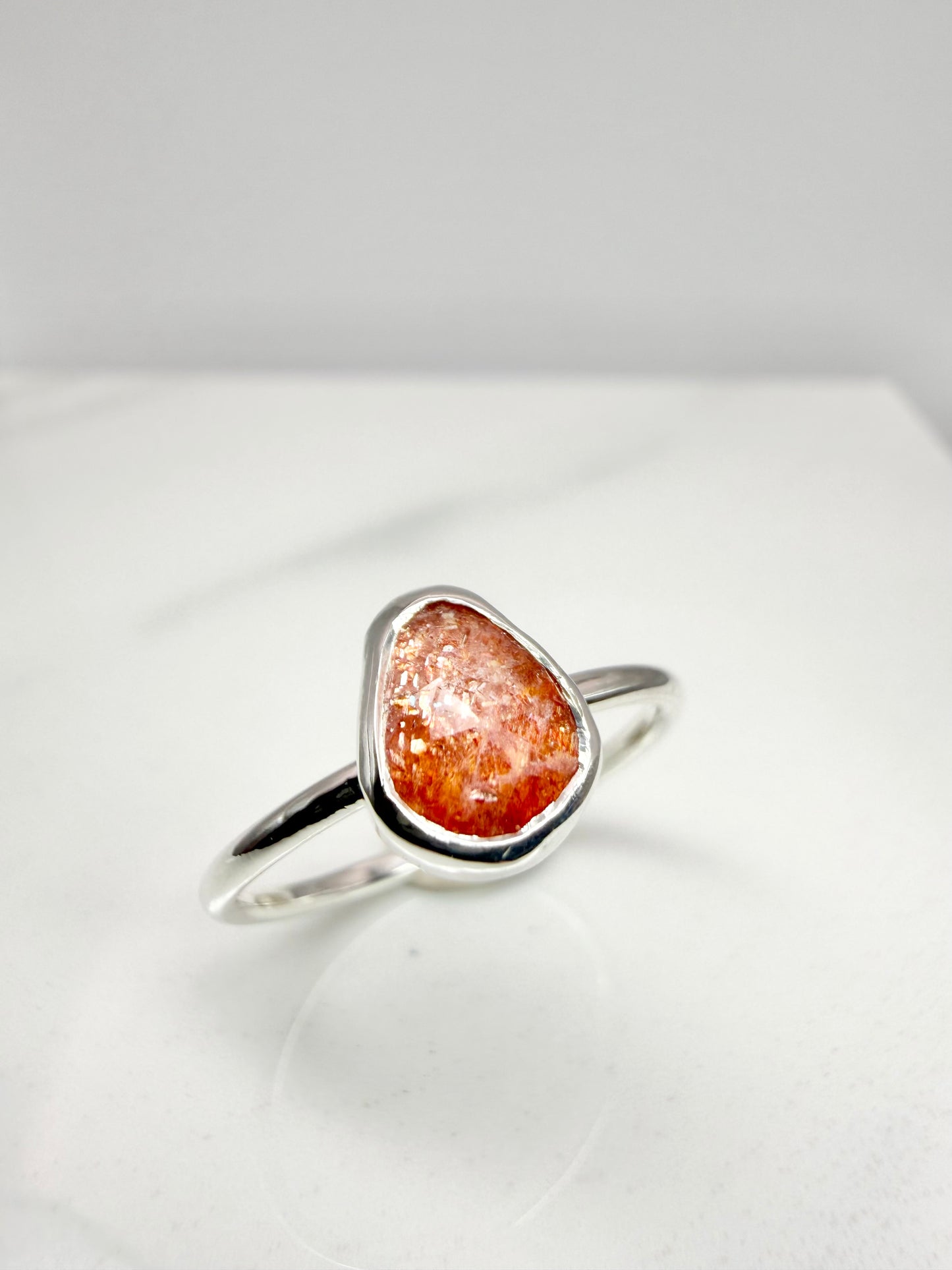 Sun stone ring size O