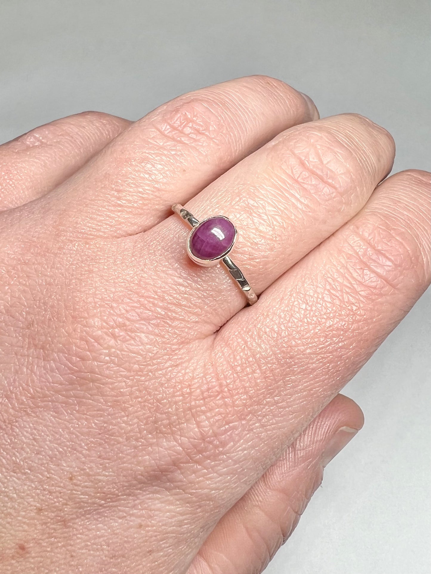 Ruby stacking ring - Size R1/2