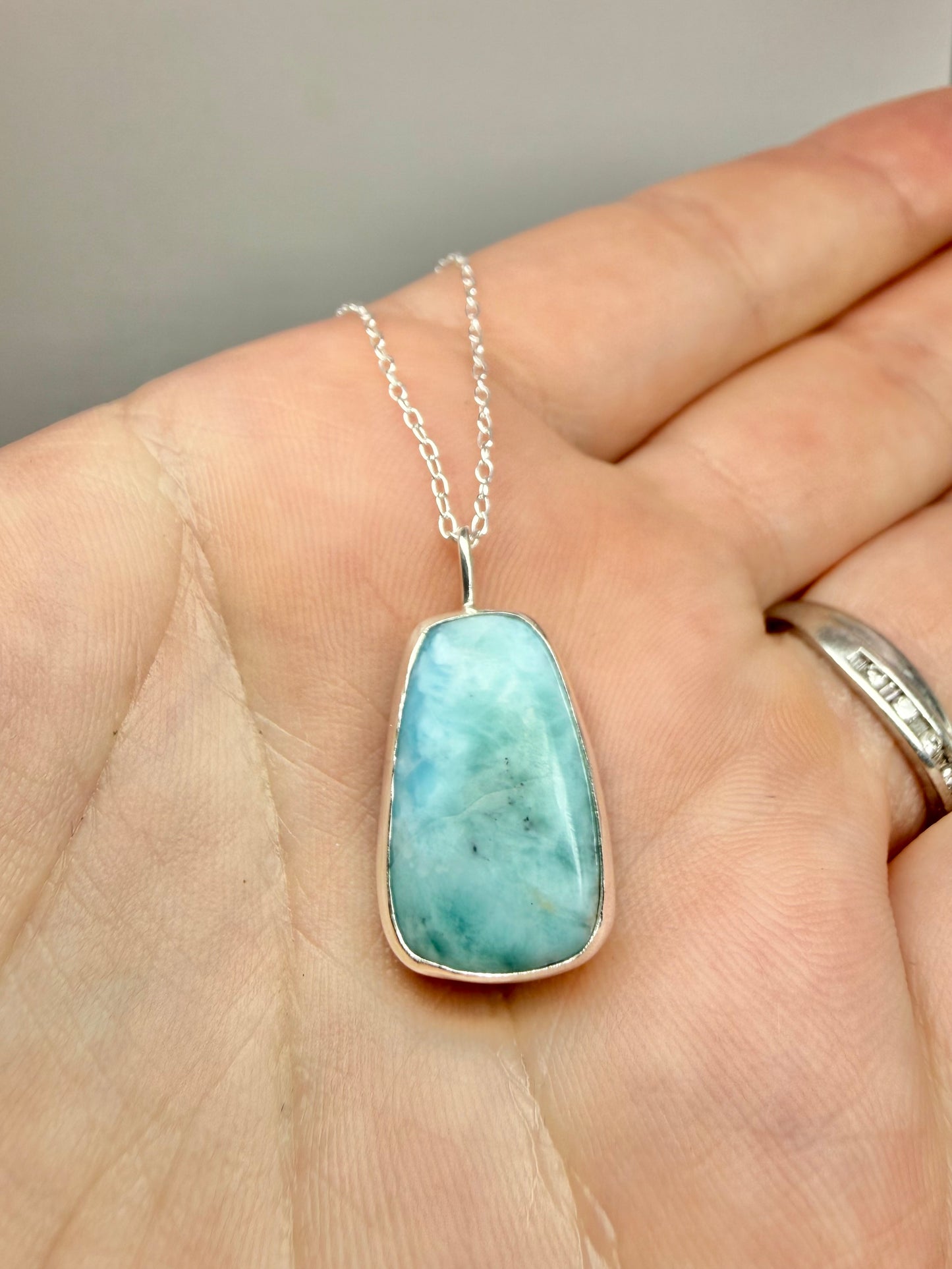 Larimar pendant necklace