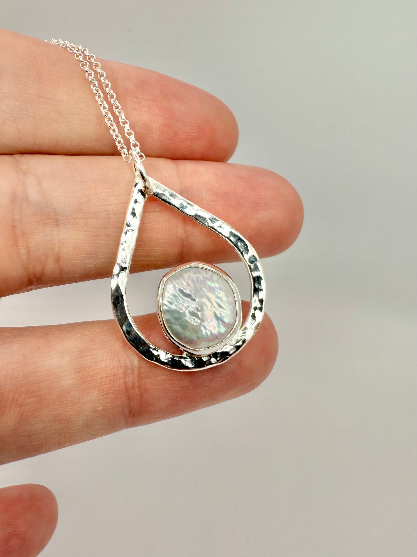 Pearl tear drop necklace