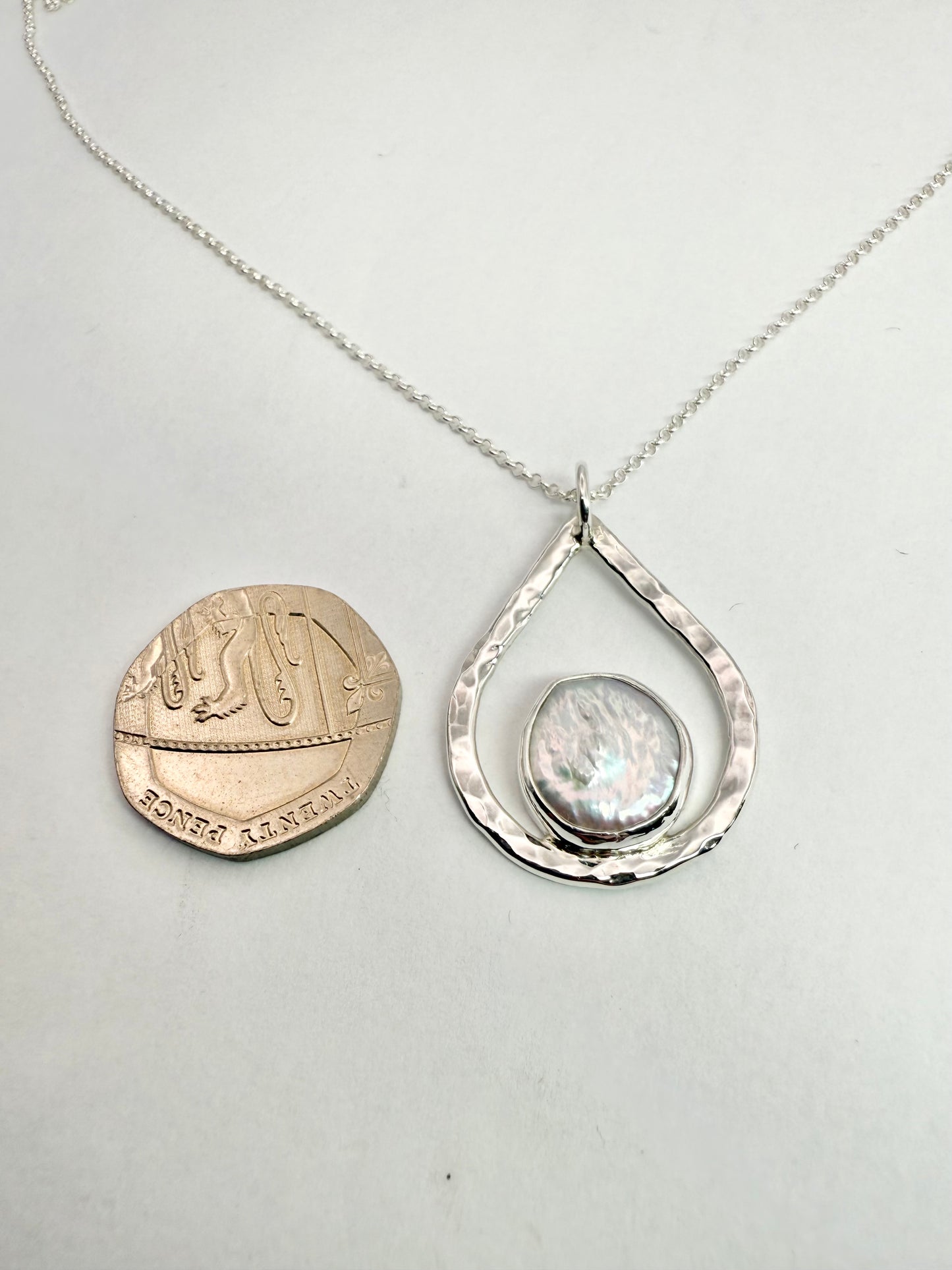 Pearl tear drop necklace