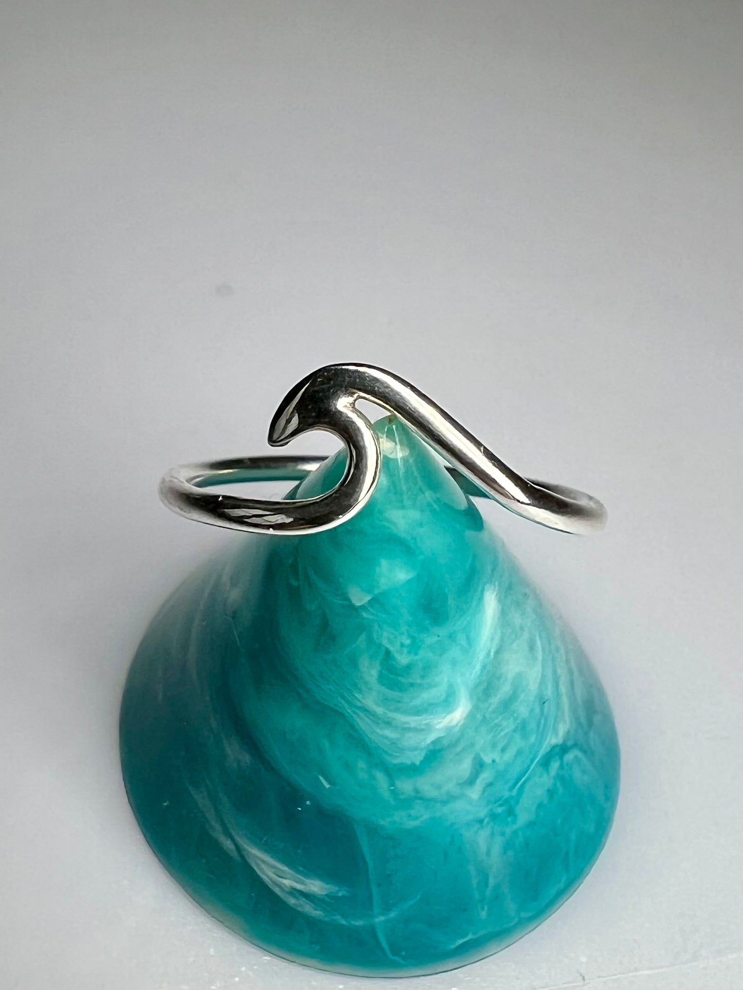 Sterling silver wave rings and stacking rings