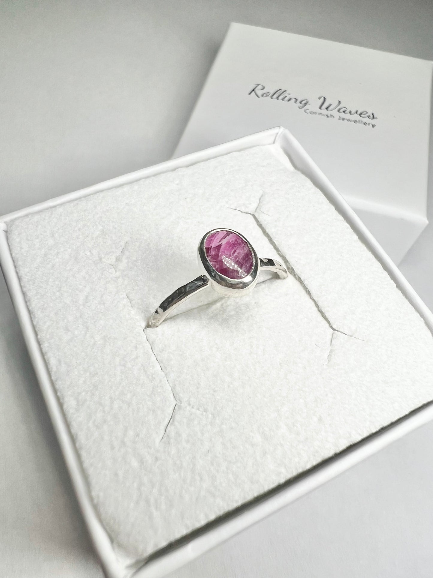 Ruby stacking ring - UK size N