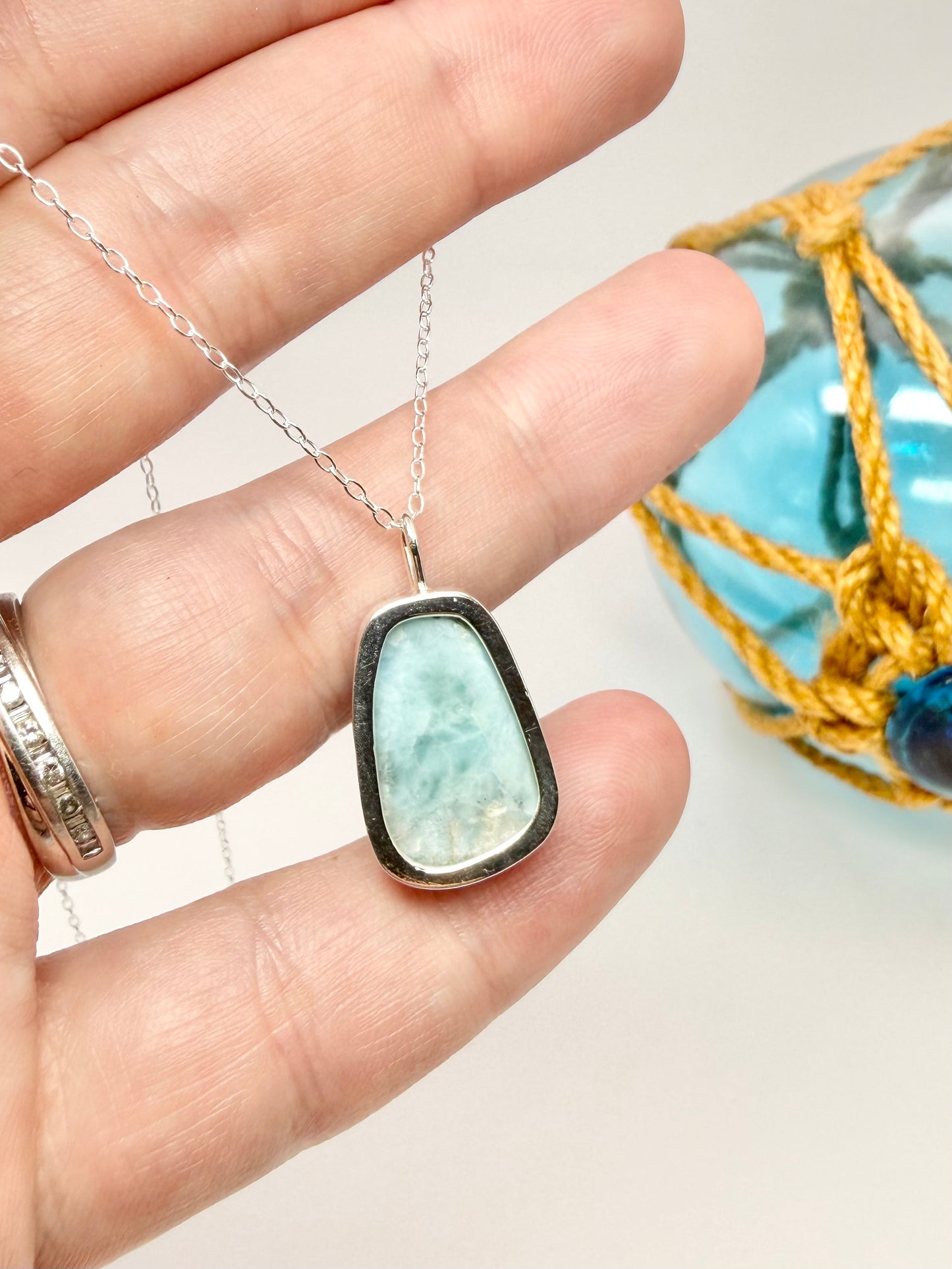 Larimar pendant necklace