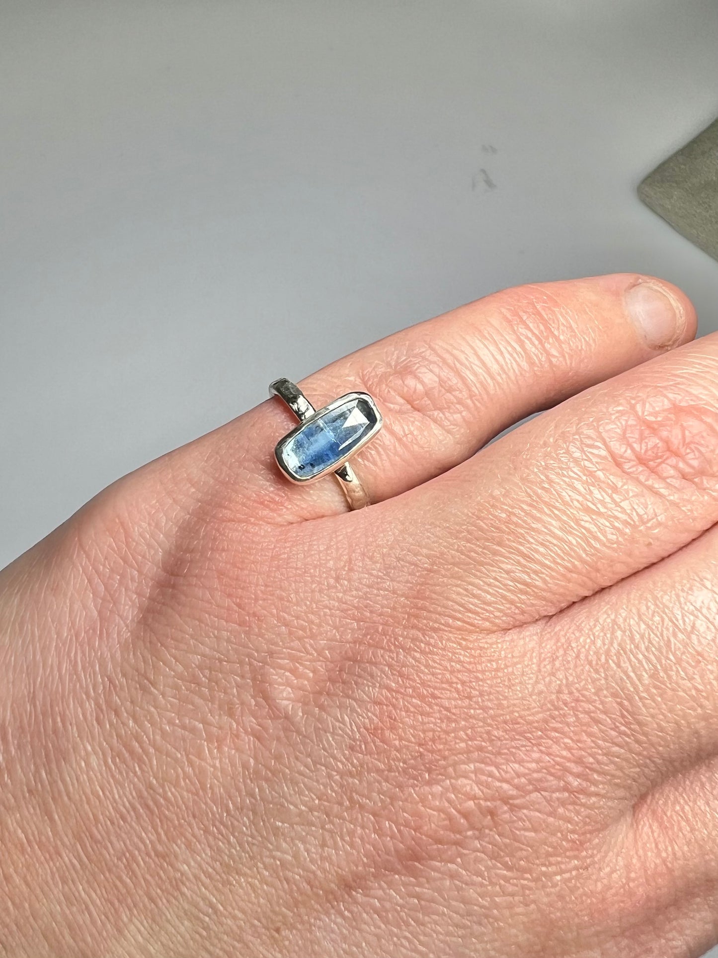 Kyanite ring UK size J1/2