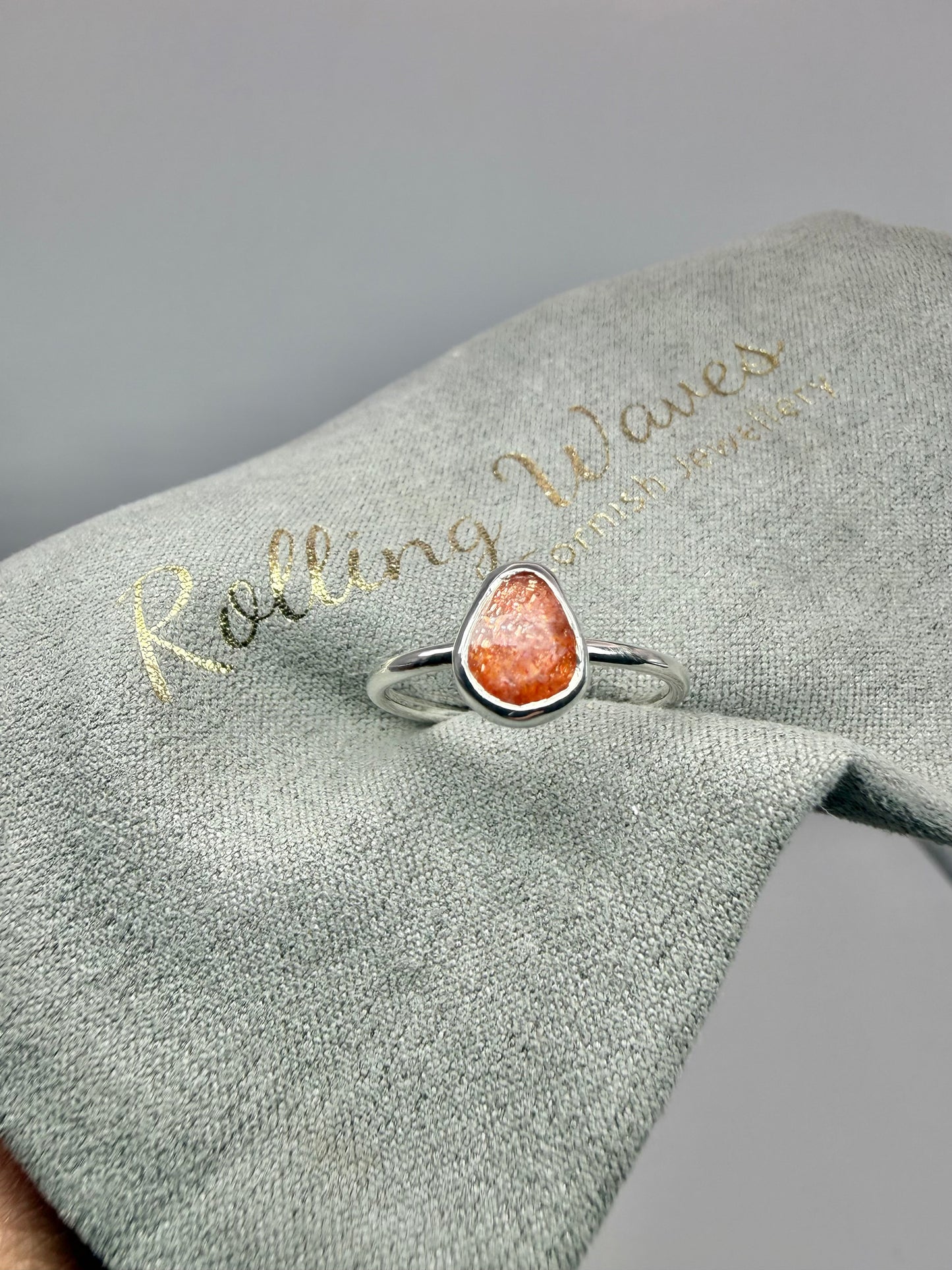 Sun stone ring size O