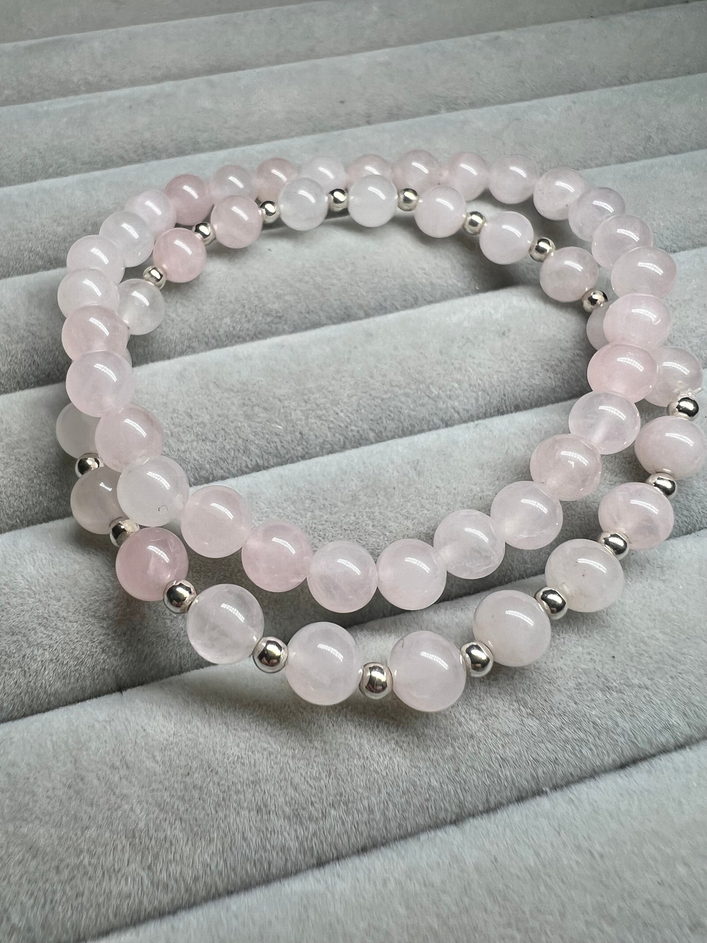 Rose Quartz bracelet set