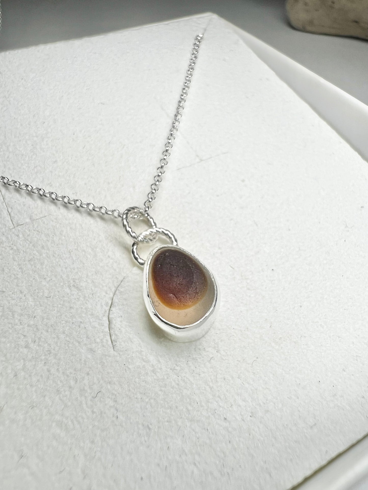 Seaham multi seaglass necklace
