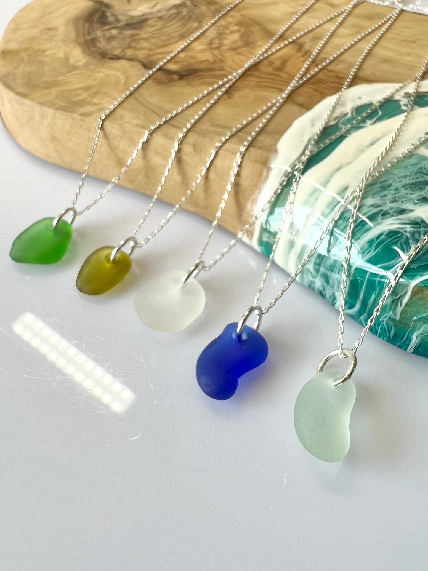 Cornish sea glass necklace