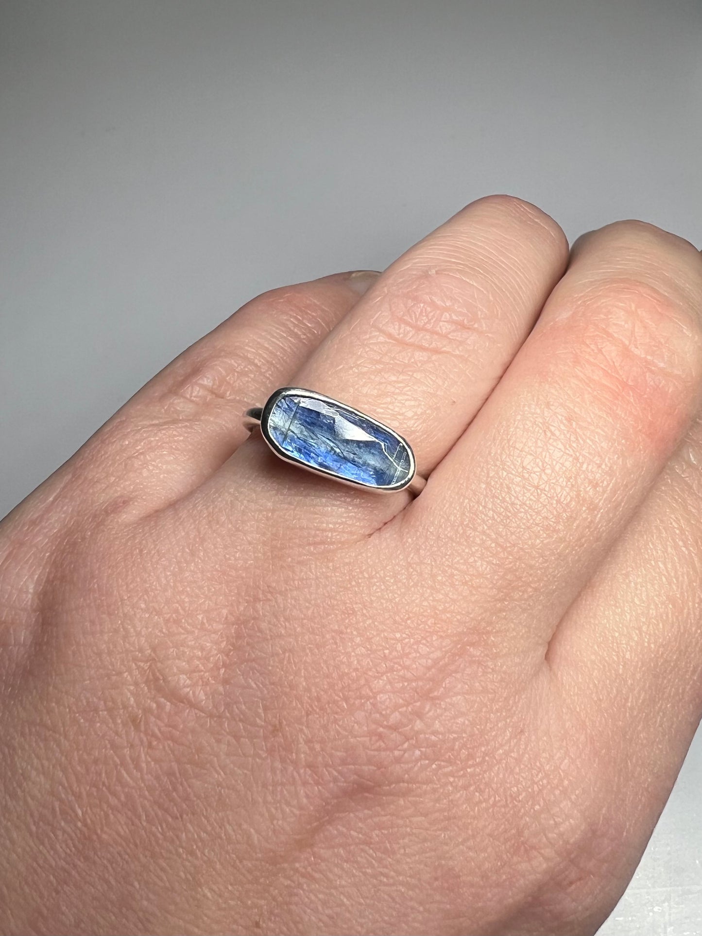 Kyanite gem stone ring size O