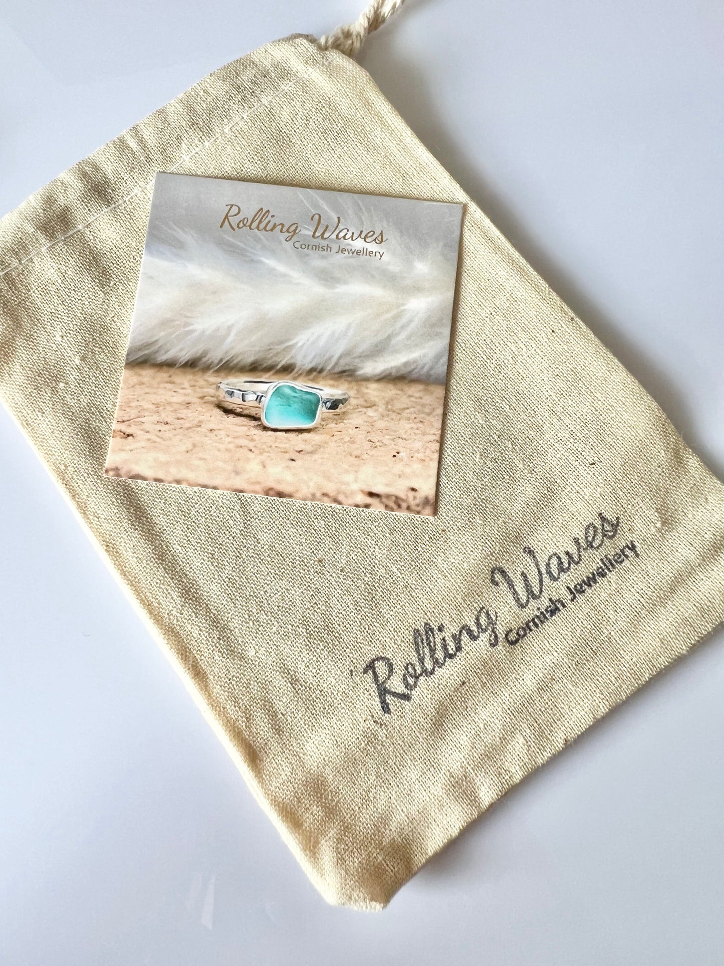 Sterling silver wave rings and stacking rings