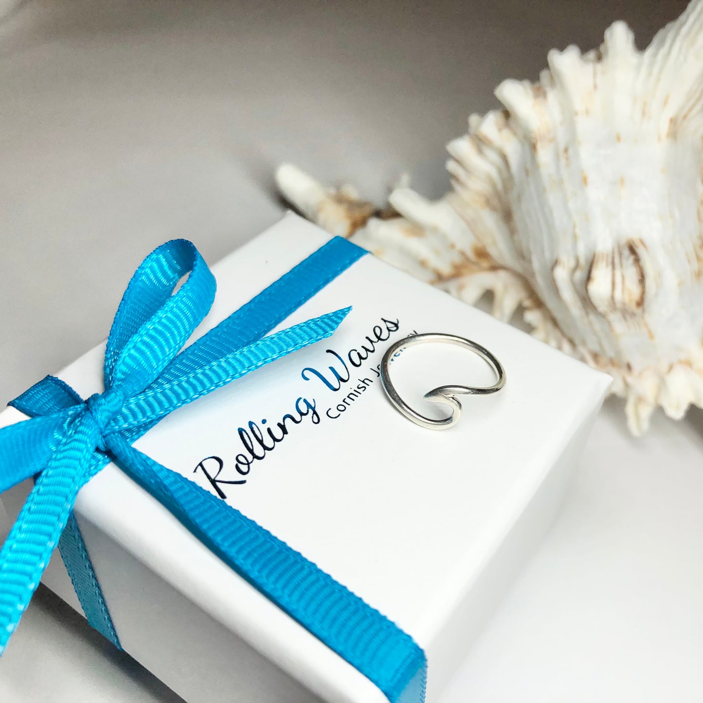 Sterling silver wave rings and stacking rings