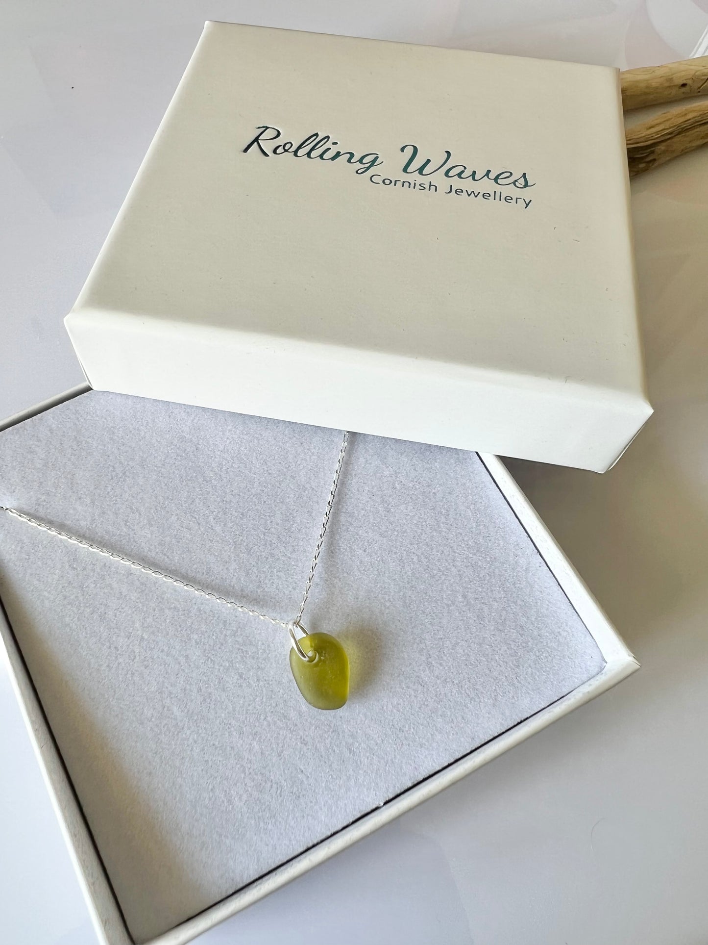 Cornish sea glass necklace
