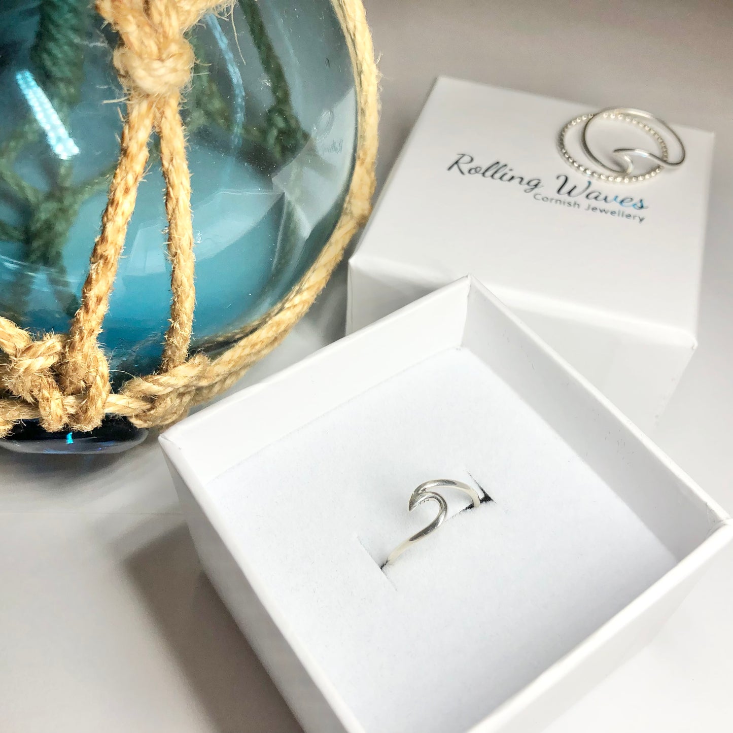 Sterling silver wave rings and stacking rings