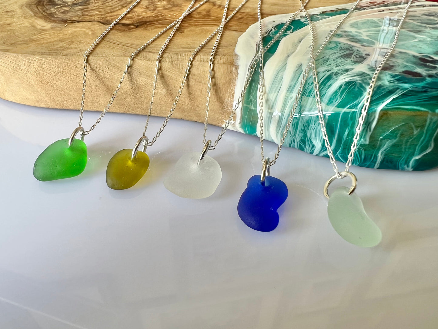 Cornish sea glass necklace