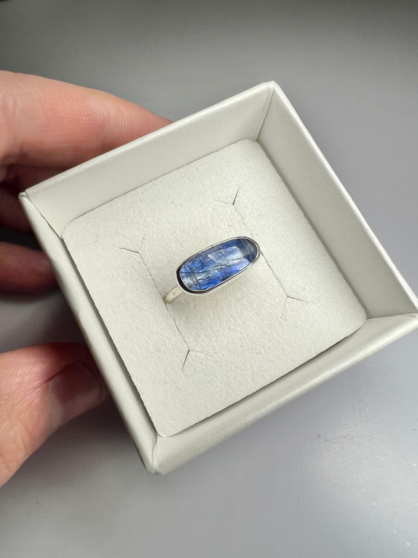 Kyanite gem stone ring size O