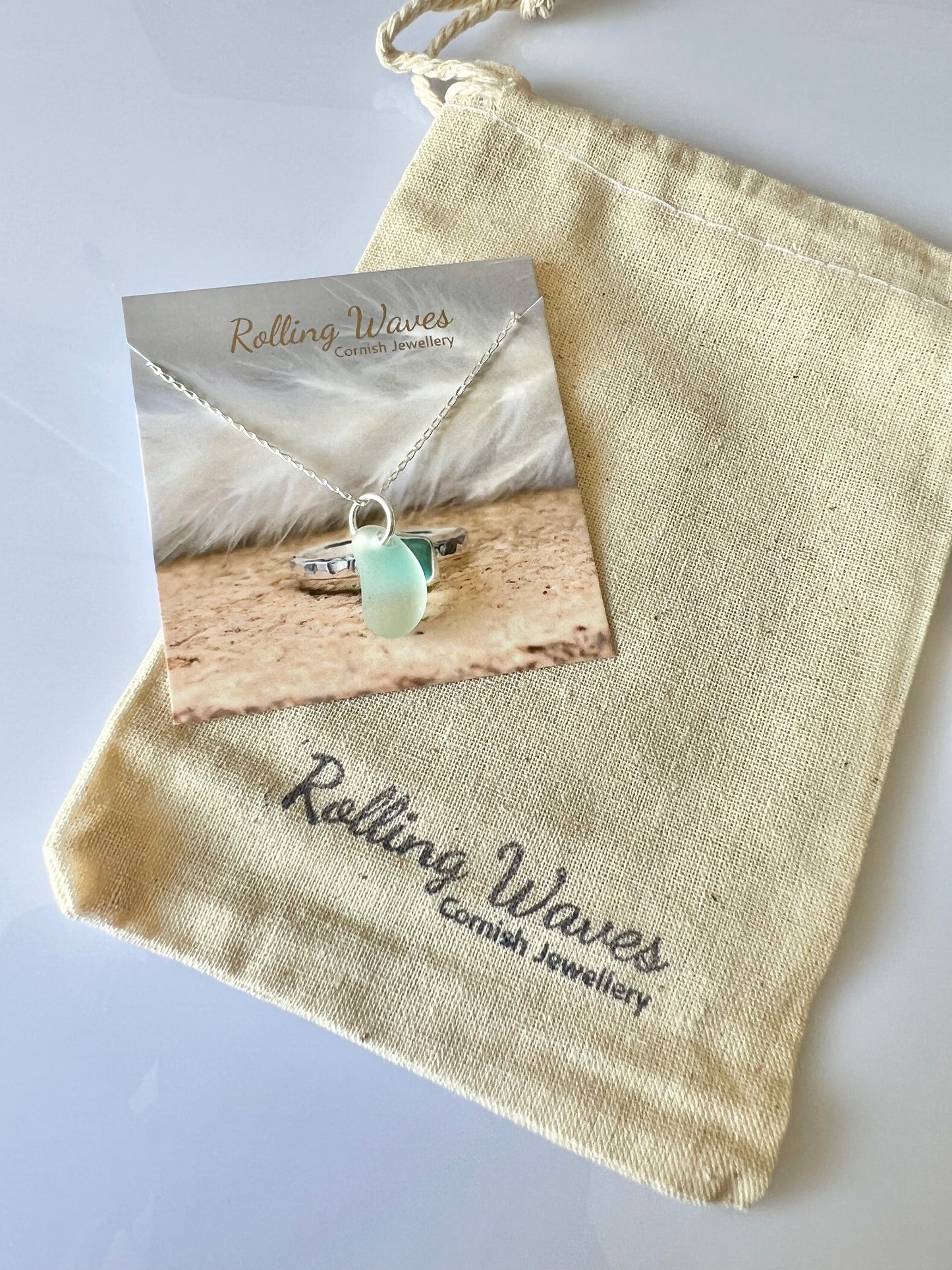 Cornish sea glass necklace